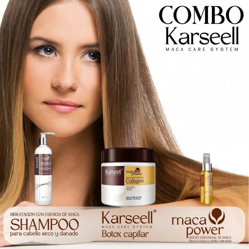 COMBO KARSEELL (Shampoo + Crema Capilar + Aceite de Argán) ORIGINAL 🇺🇸